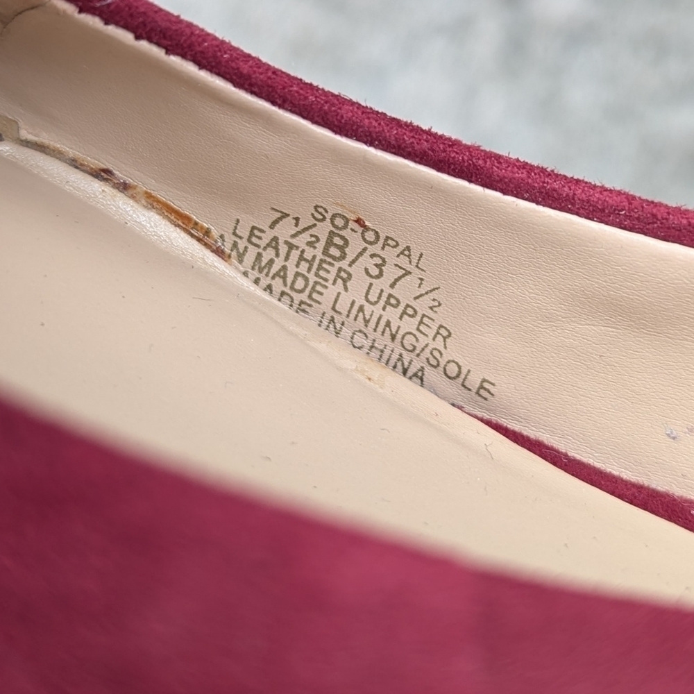 Sole Society Opal Suede Slingback Pumps Red Women's 7.5 - Picture 9 of 11